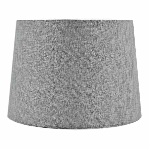 Light Grey Shimmer Tapered Drum Medium Table Lamp Shade, 12x14x10