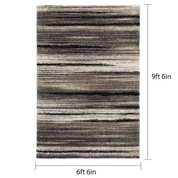 (C204) Tulsa Iron Multicolor Shag Area Rug, 7x10