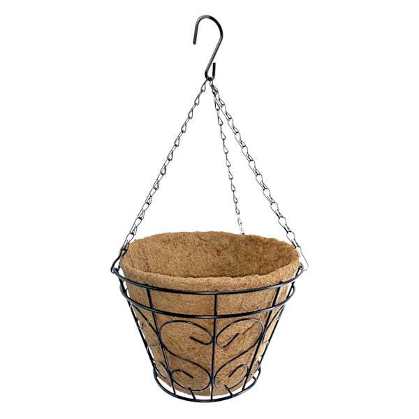Hanging Metal Basket Coco Planter, 10"