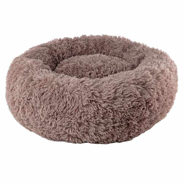 Round Taupe Eyelash Pet Cuddler, 36"