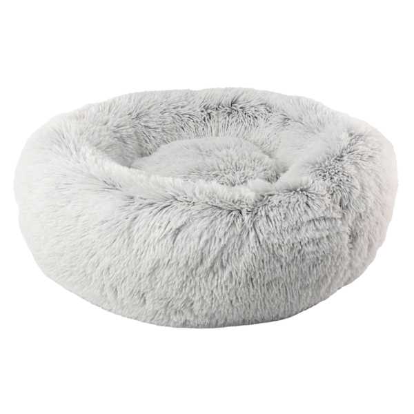 Round Grey Eyelash Pet Cuddler, 23"