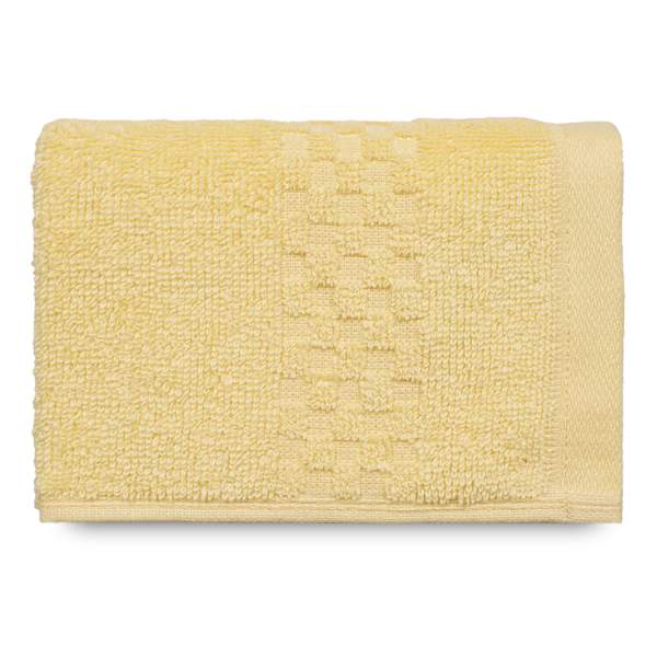 Tiny Dreamers Yellow Cotton Washcloth, 13"