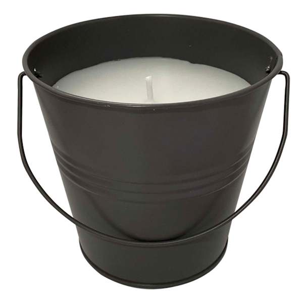 Black Metal Citronella Bucket Candle, 12oz
