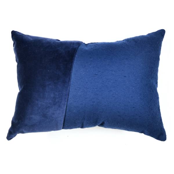 Crosby St. Navy Blue Boucle Velvet Throw Pillow, 14x20