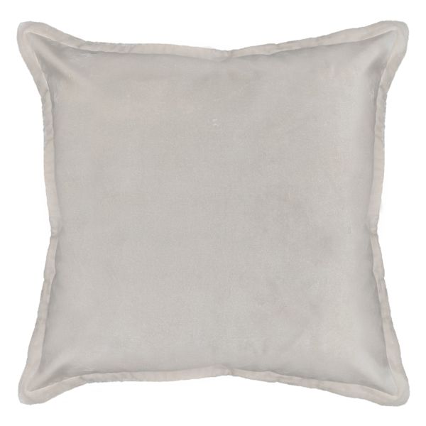 Providence Cream Cotton Velvet Throw Pillow, 18"