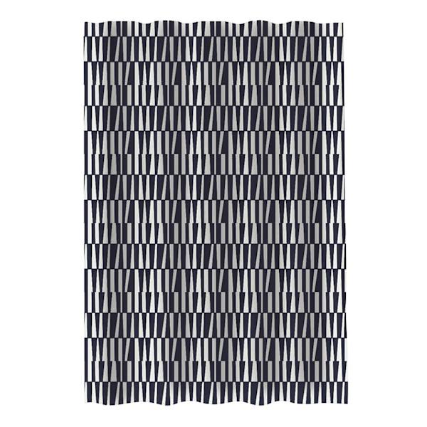 Crosby St. Blue Abstract Blocks Shower Curtain, 72"