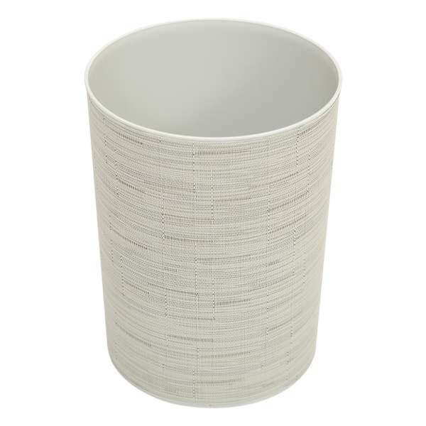 Winslow Stitched Light Grey Round Trash Bin, 10l