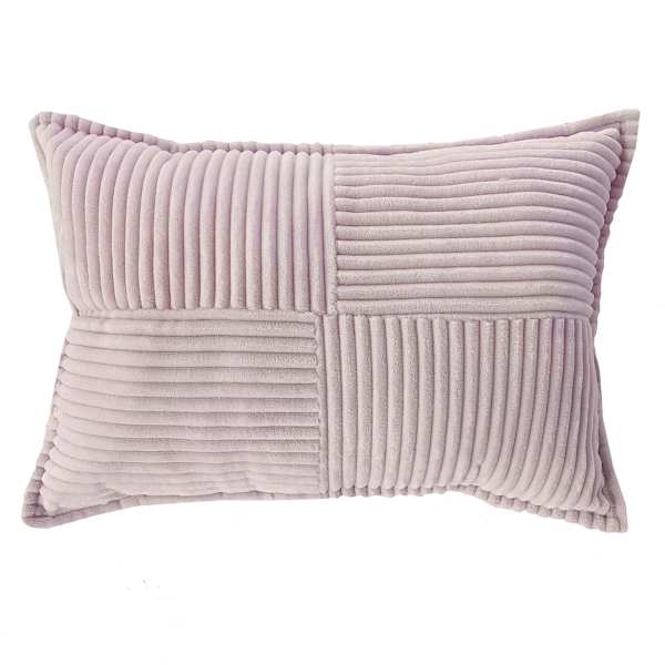 Purple Corduroy Checkered Throw Pillow, 14x20