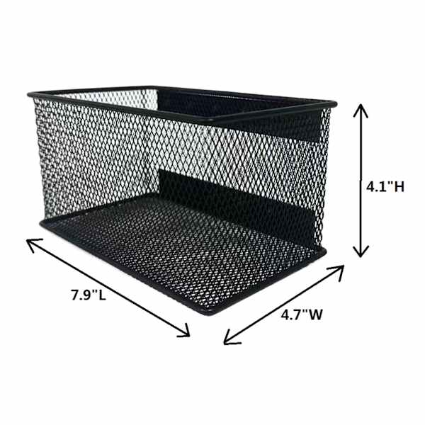 Black Metal Mesh Magnetic Organizer, Medium