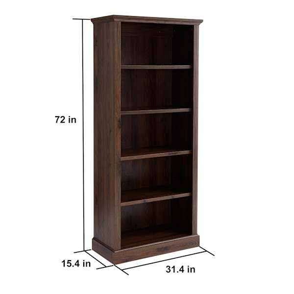 Lorraine Wooden Shelf, Walnut Finish