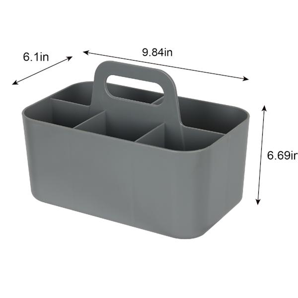 5-Compartment Office Caddy Organizer, Grey