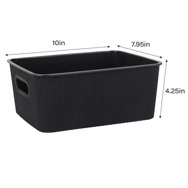 Doric Black Storage Basket, Small
