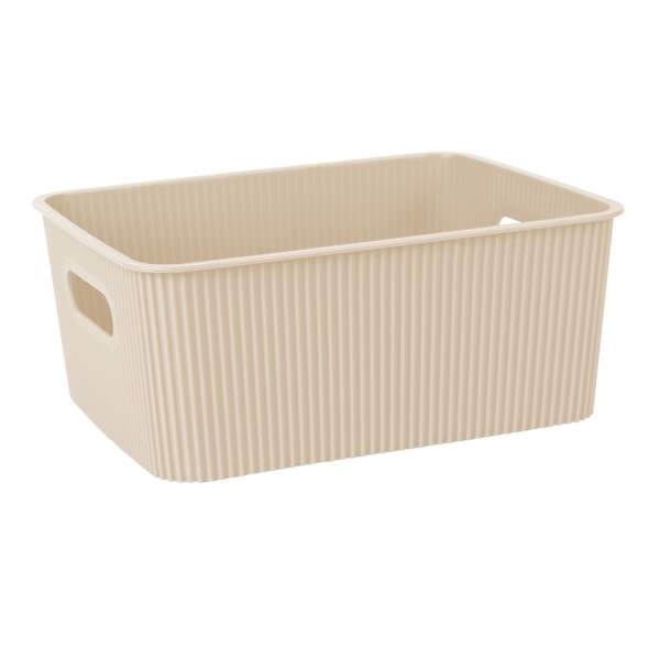 Doric Tan Storage Basket, Small