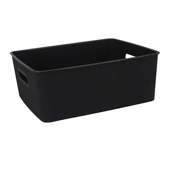 Doric Black Storage Basket, Medium