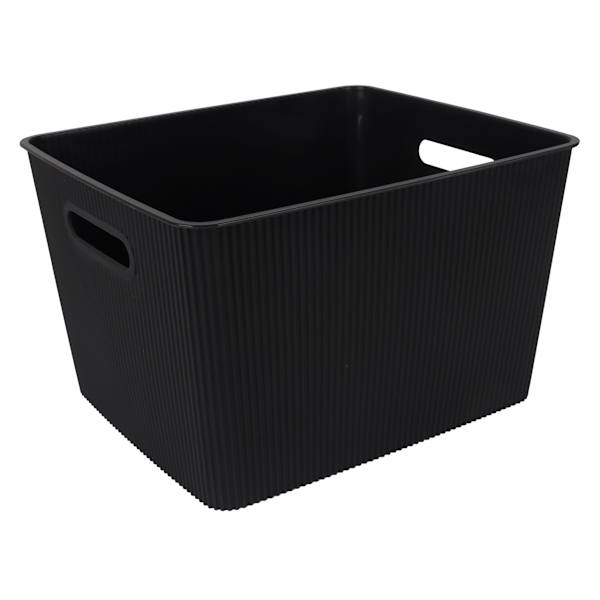 Doric Black Storage Basket, Large
