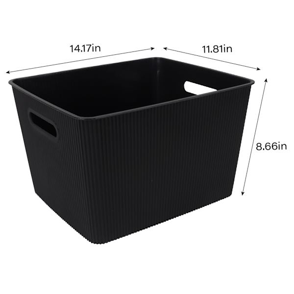 Doric Black Storage Basket, Large