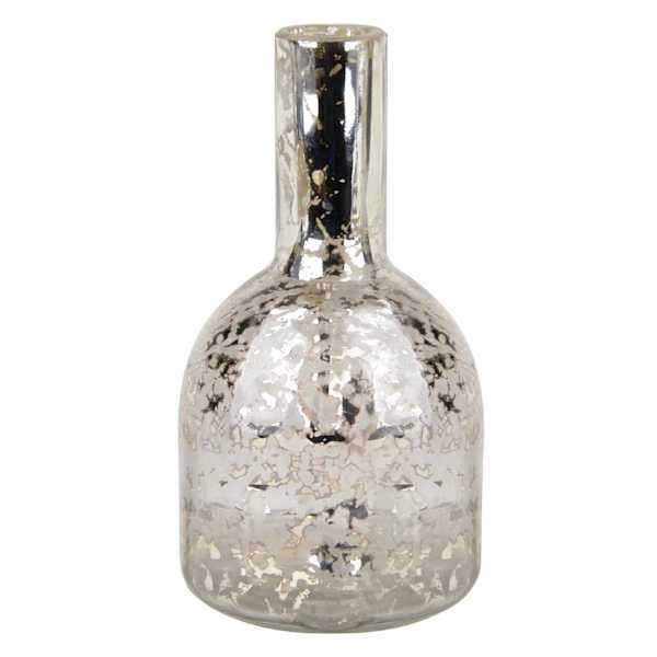 Silver Mercury Glass Bud Vase, 6.5"