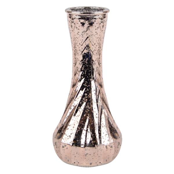 Pink Mercury Glass Bud Vase, 6"