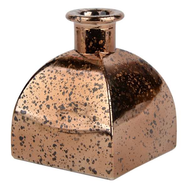 Brown Mercury Glass Bud Vase, 4"