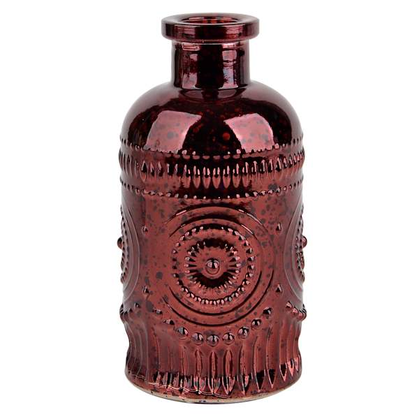 Red Mercury Glass Bud Vase, 3.5"
