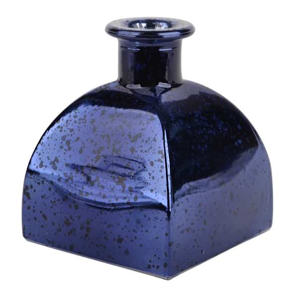 Blue Mercury Glass Bud Vase, 4"