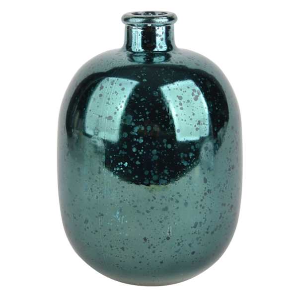 Green Mercury Glass Bud Vase, 5.5"