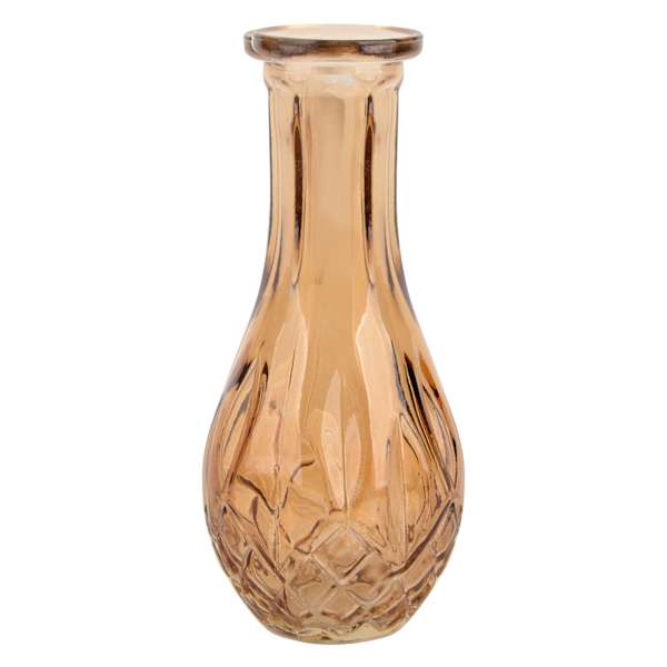 Orange Glass Bud Vase, 6.5"