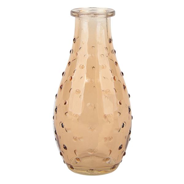 Orange Glass Dot Bud Vase, 5.5"