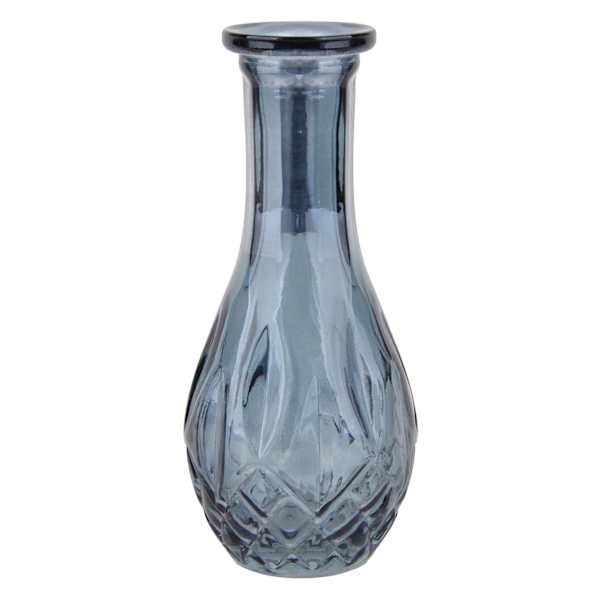 Blue Glass Bud Vase, 6.5"