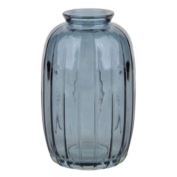Blue Glass Bud Vase, 5"
