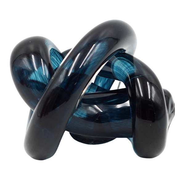 Crosby St. Navy Blue Glass Knot Figurine, 4"