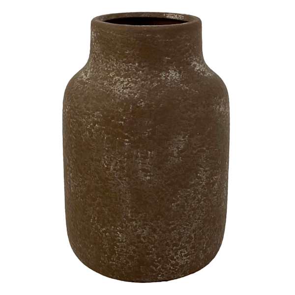 Honeybloom Brown Ceramic Vase, 7.5"