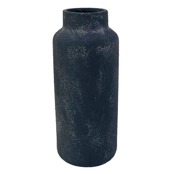 Honeybloom Dark Blue Ceramic Vase, 10"