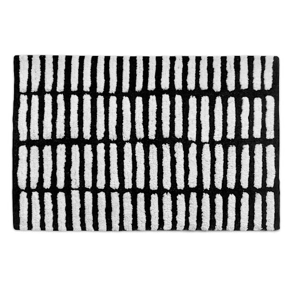 Westport Black Tufted Bath Rug, 20x30