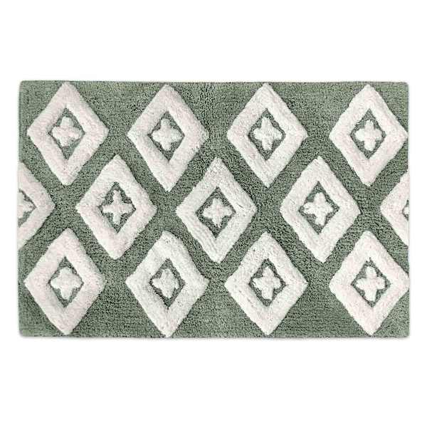 Oxford Green Tufted Bath Rug, 20x30