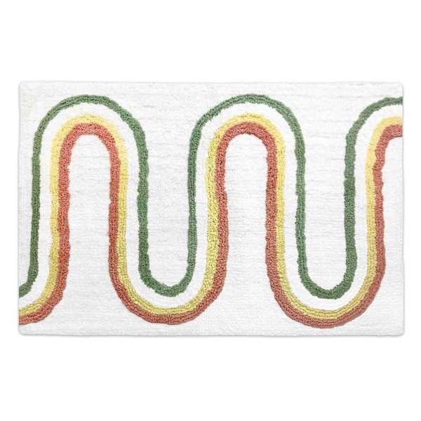 Multicolor Rainbow Tufted Bath Rug, 20x30