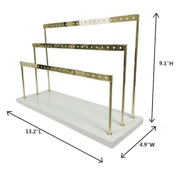 3-Tier Gold Earring Organizer
