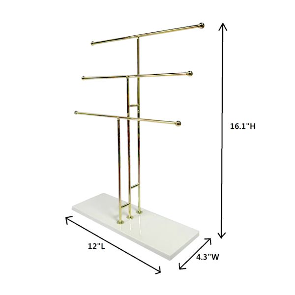 3-Tier Gold Necklace Organizer