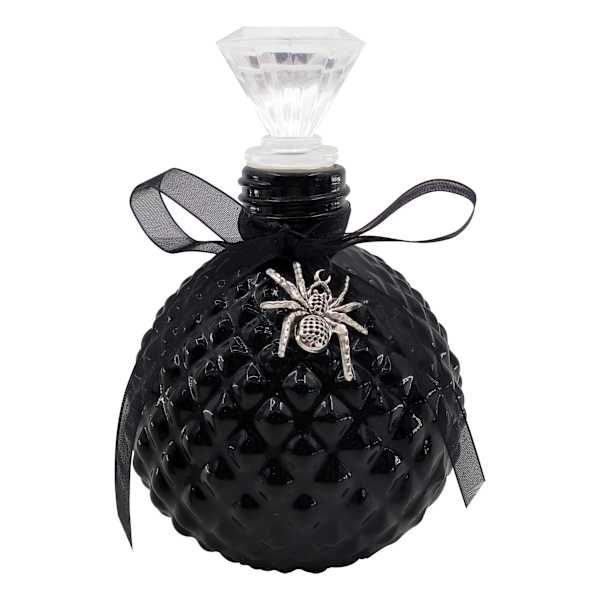Spellbound Black Glass Potion Bottle, 3"
