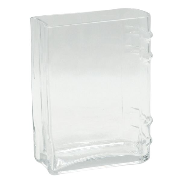 Book Shaped Glass Vase, 6x3x7