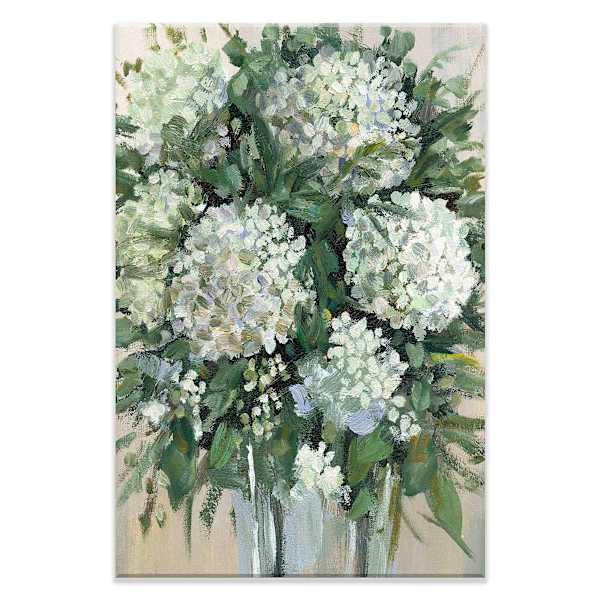 White Floral Vase Canvas Wall Art, 24x36
