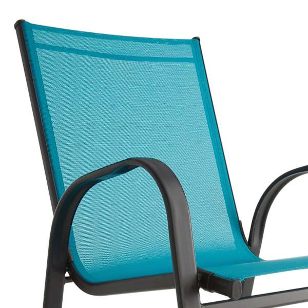 Teal sling patio chair new arrivals
