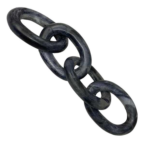 Black Marble Deco Link, 2.5"