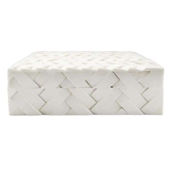 Providence Neutral Chevron Decorative Box, 9"