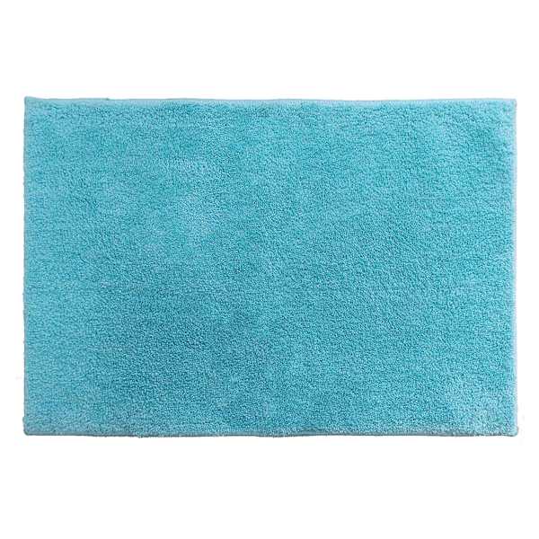 Essential Cut Pile Turquoise Bath Rug, 17x24