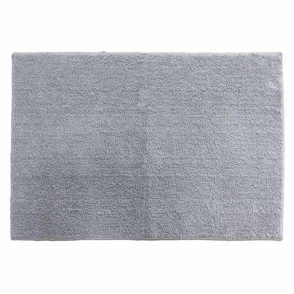 Essential Cut Pile Light Grey Bath Rug, 17x24