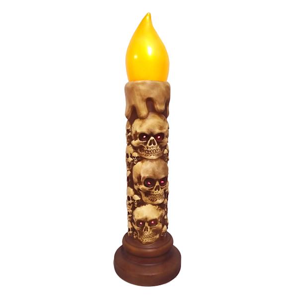 LED Skull Candle Blow Mold, 42"