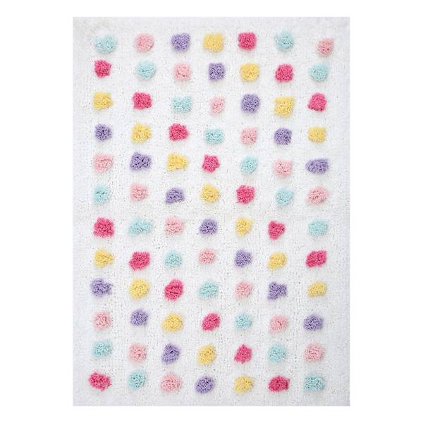 Tiny Dreamers Treats & Tiaras Multicolor Dots Bath Rug, 17x24