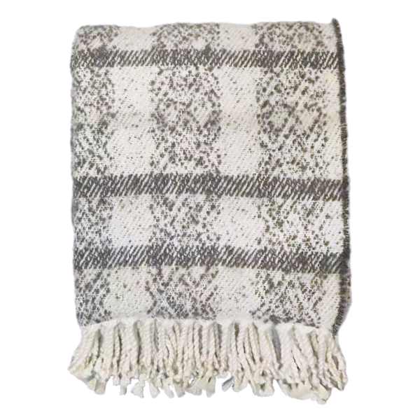 Ty Pennington Plaid Brushed Jacquard Woven Throw Blanket, 60x80