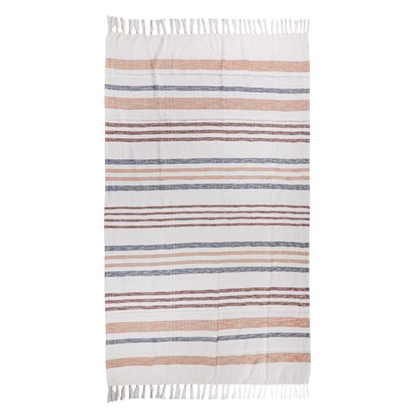 Honeybloom Striped Textured Woven Oversized Throw Blanket, 60x80